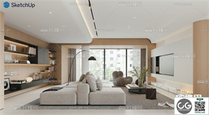 LIVING ROOM SKETCHUP MODEL