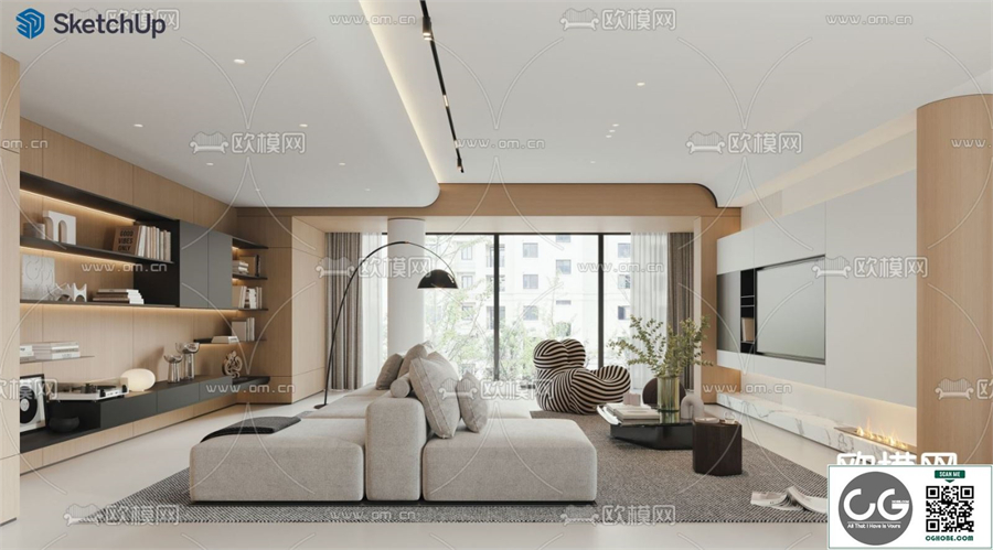 LIVING ROOM SKETCHUP MODEL