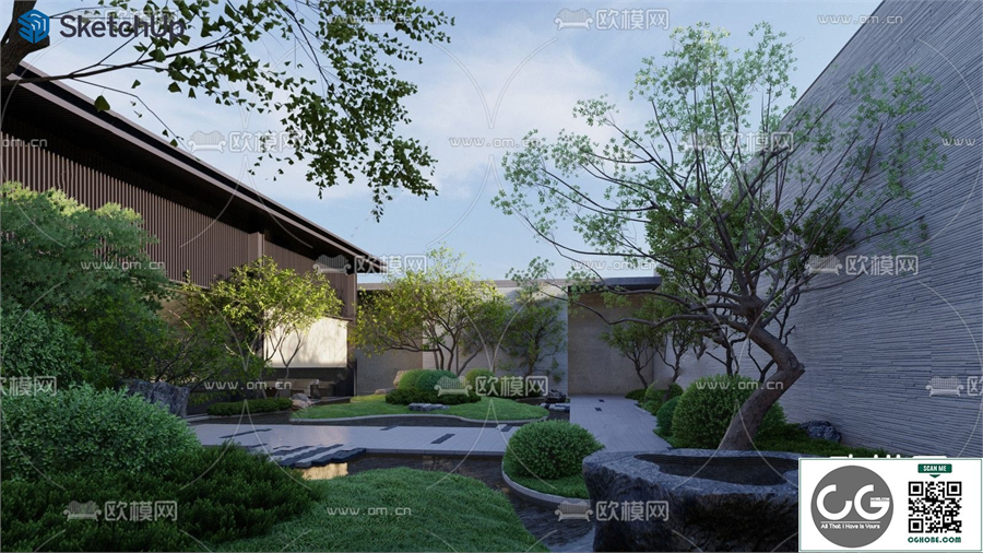 MINIATURE GARDEN SKETCHUP MODEL