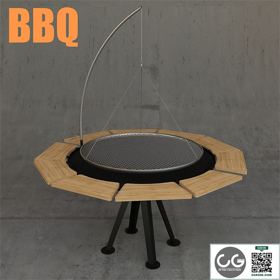 Round barbecue