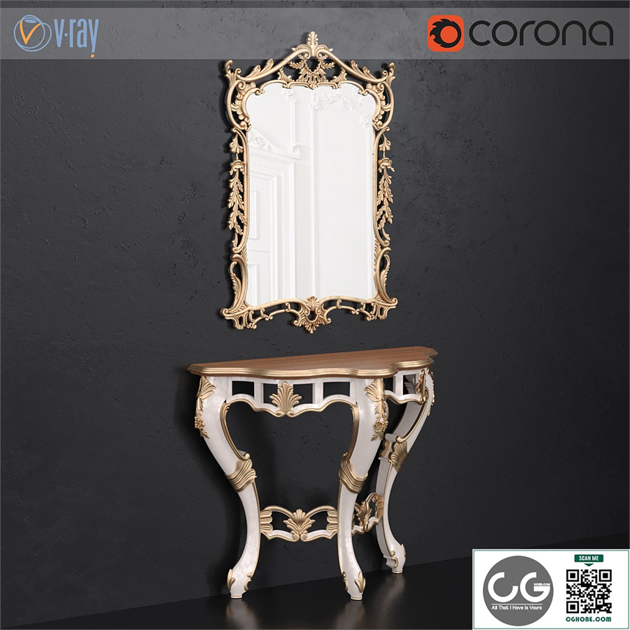 Console and mirror Andrea Fanfani