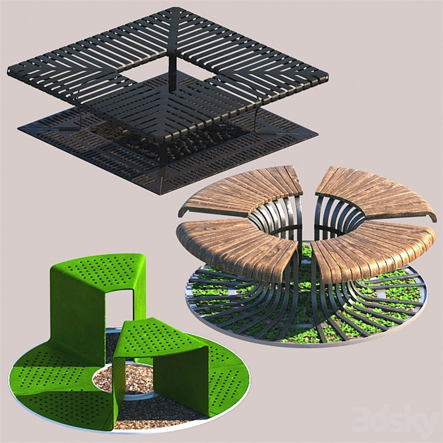 Tree Bench Grates