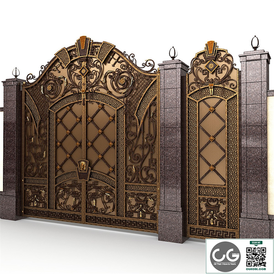 Exclusive gate with wicket door