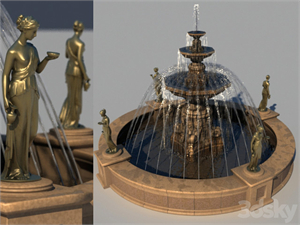 fountain 6 m with Venuses
