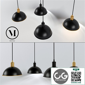 Hubert Pendant Tribeca by Soren Rose, Menu / Ceiling lamp black & bronze