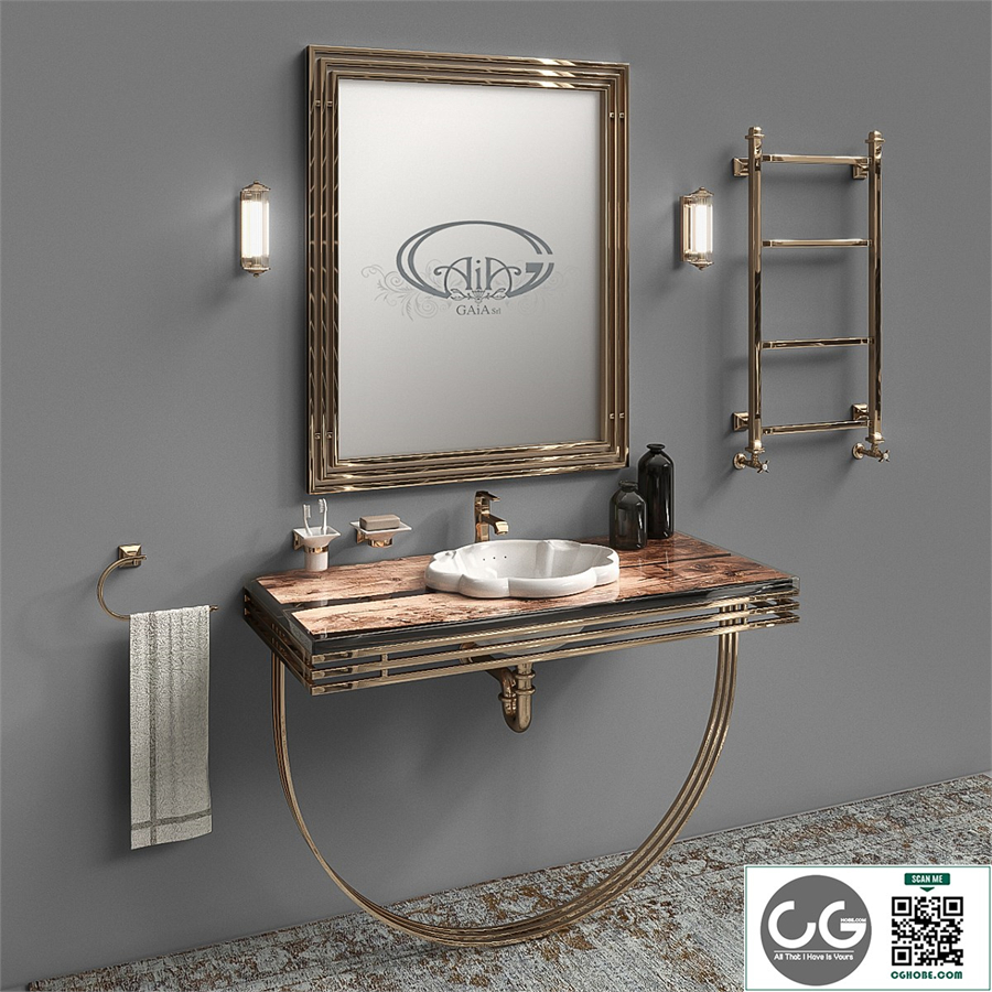Set of furniture and sanitary ware for the bathroom Gaia Mobili # 4
