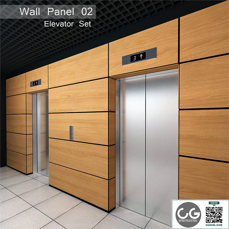 Wall Panel 02. Elevator Set