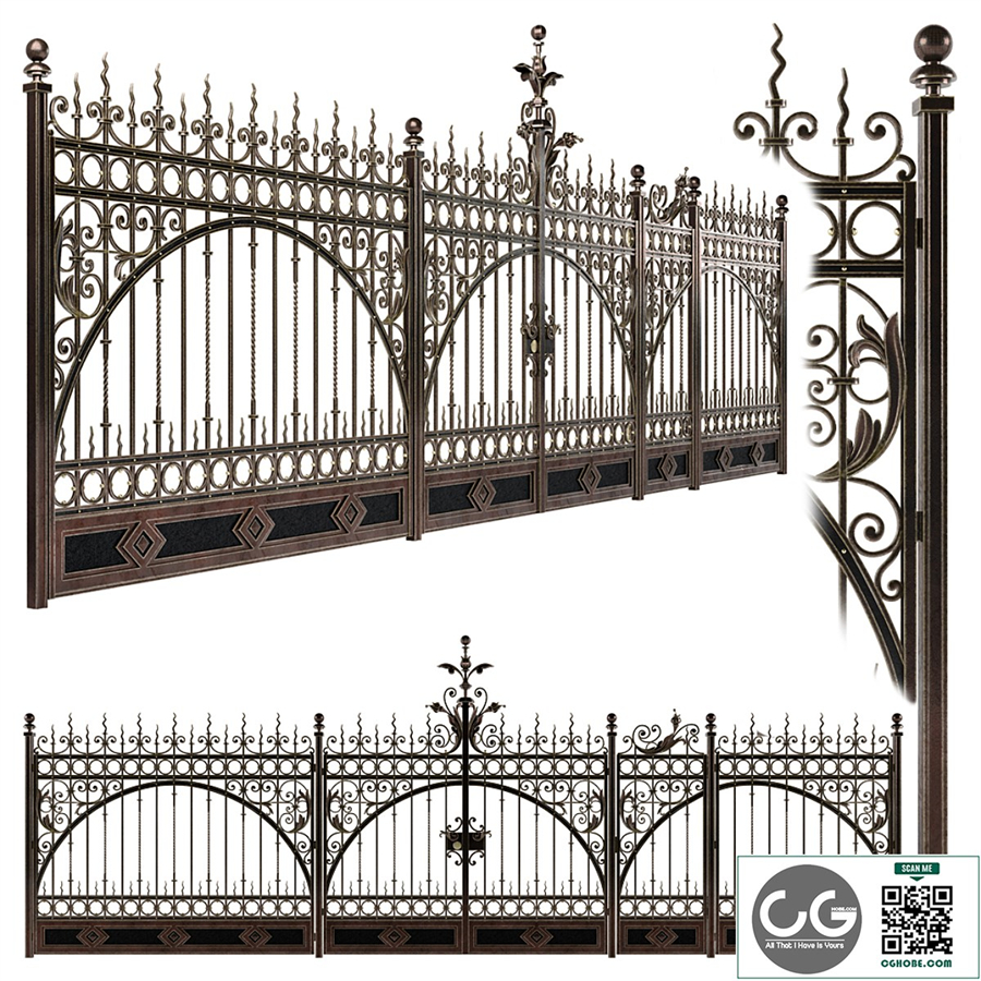 Forged gate wickets and fences N2
