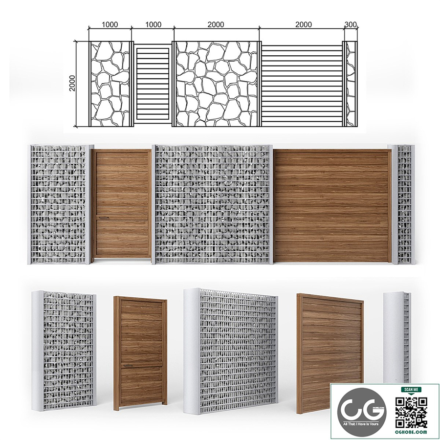 Fence gabion