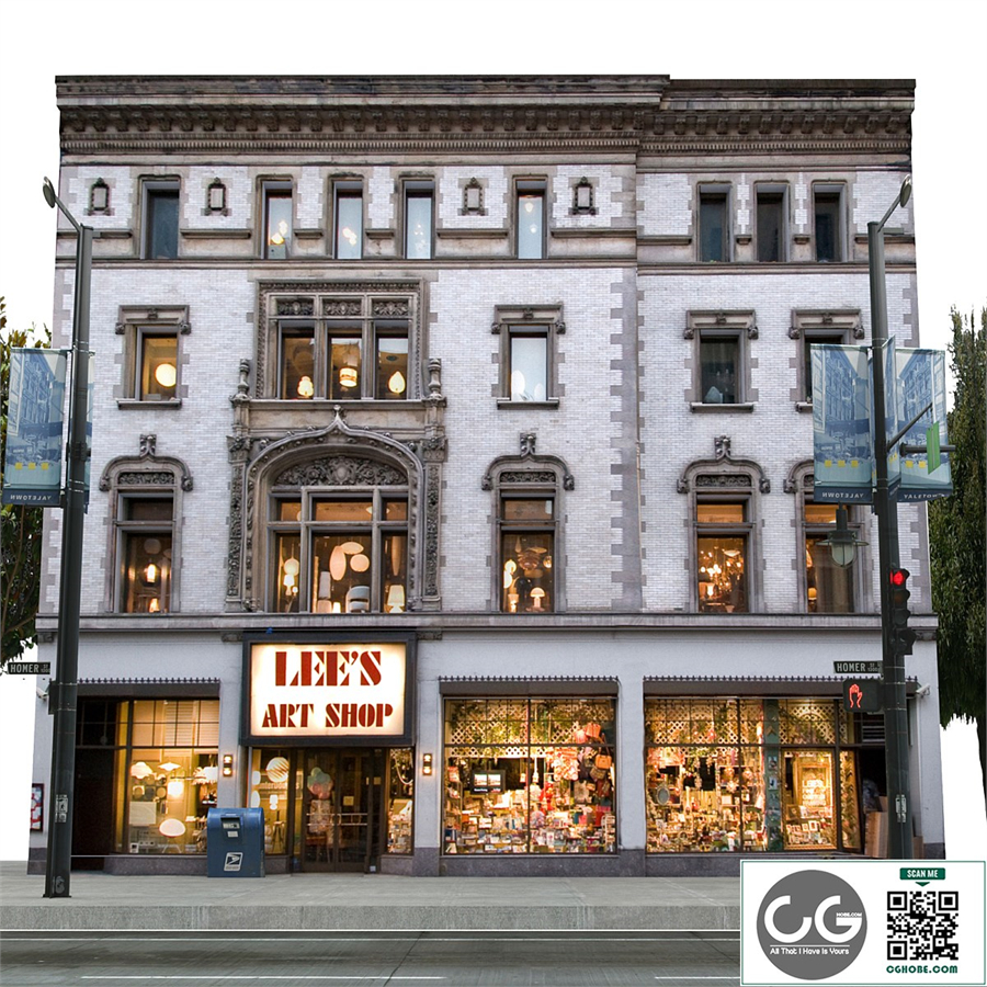 Facade for the background Vol: 6 Shop and street