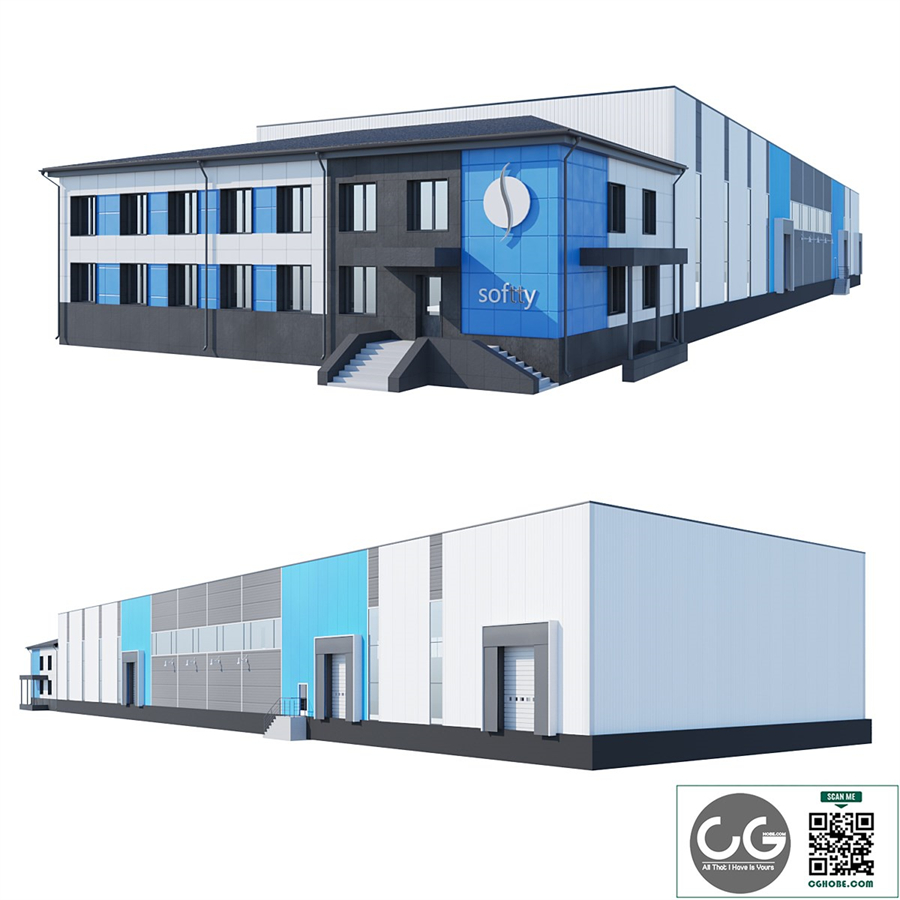 Warehouse with attached office