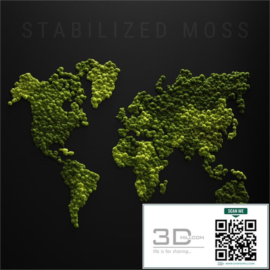 Stabilized moss - world map