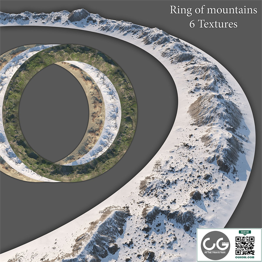 Ring of mountains + 6 Textures
