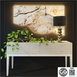 Curbstone / console Natural Chic. Bizzotto