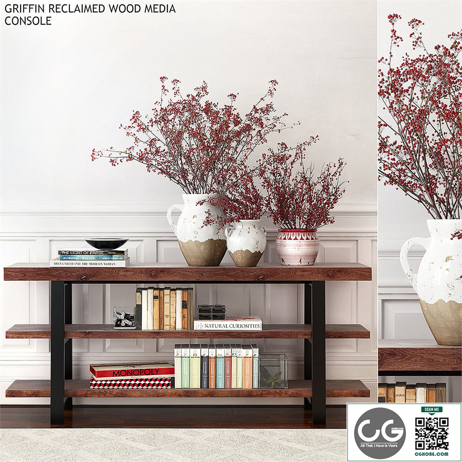 Pottery barn GRIFFIN RECLAIMED WOOD MEDIA CONSOLE