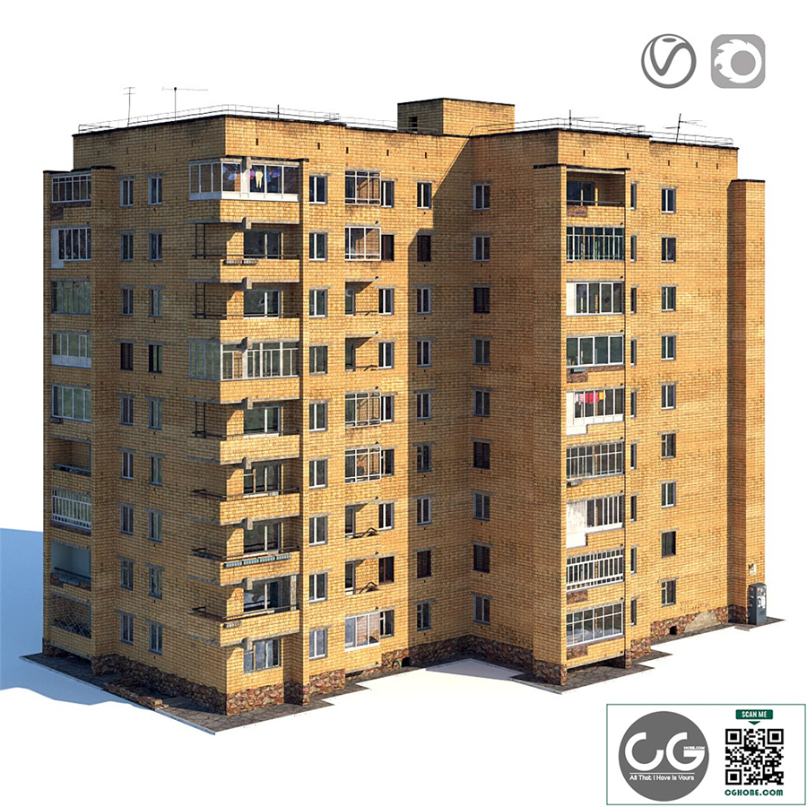 Soviet nine-story house