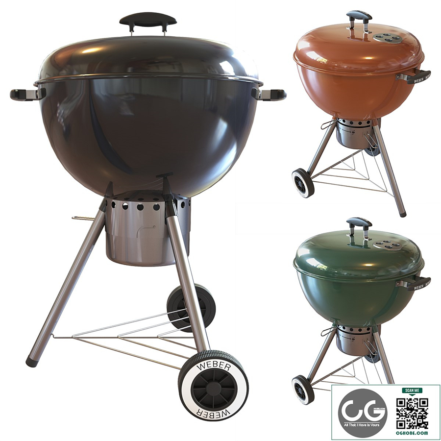 Street grill barbecue Weber One - Touch Gold Charcoal Grill