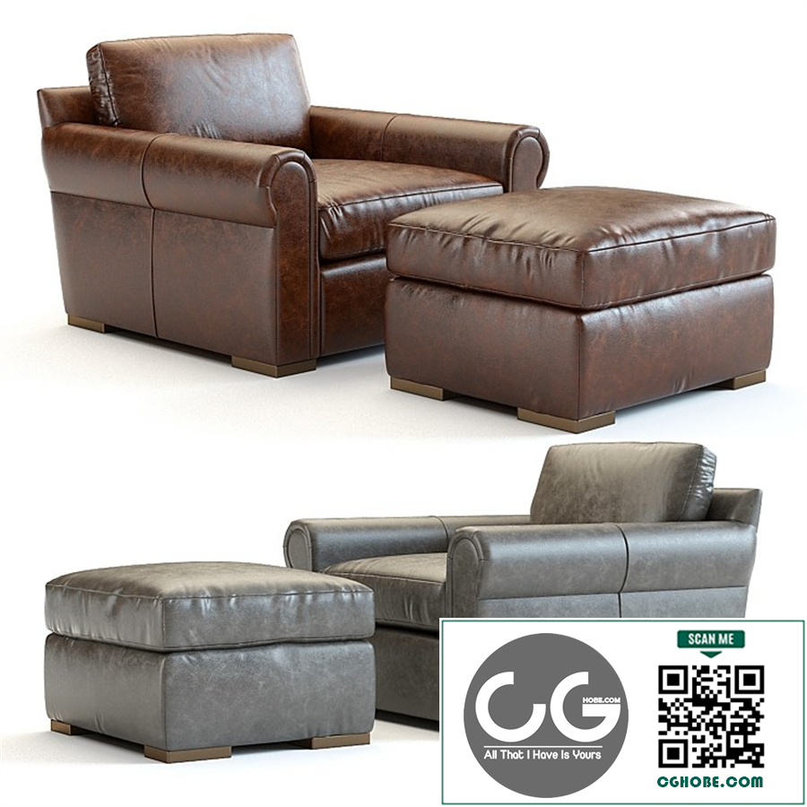 Restoration Hardware Lancaster Leather Armchair