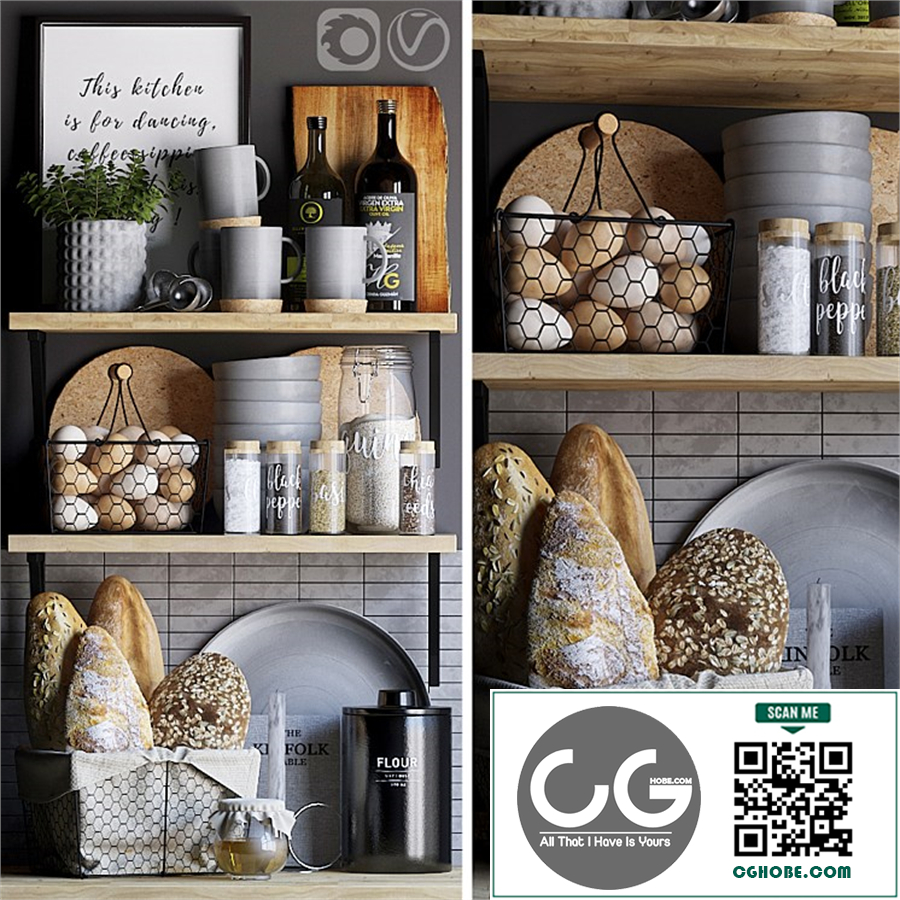 Decorative set for the kitchen 6
