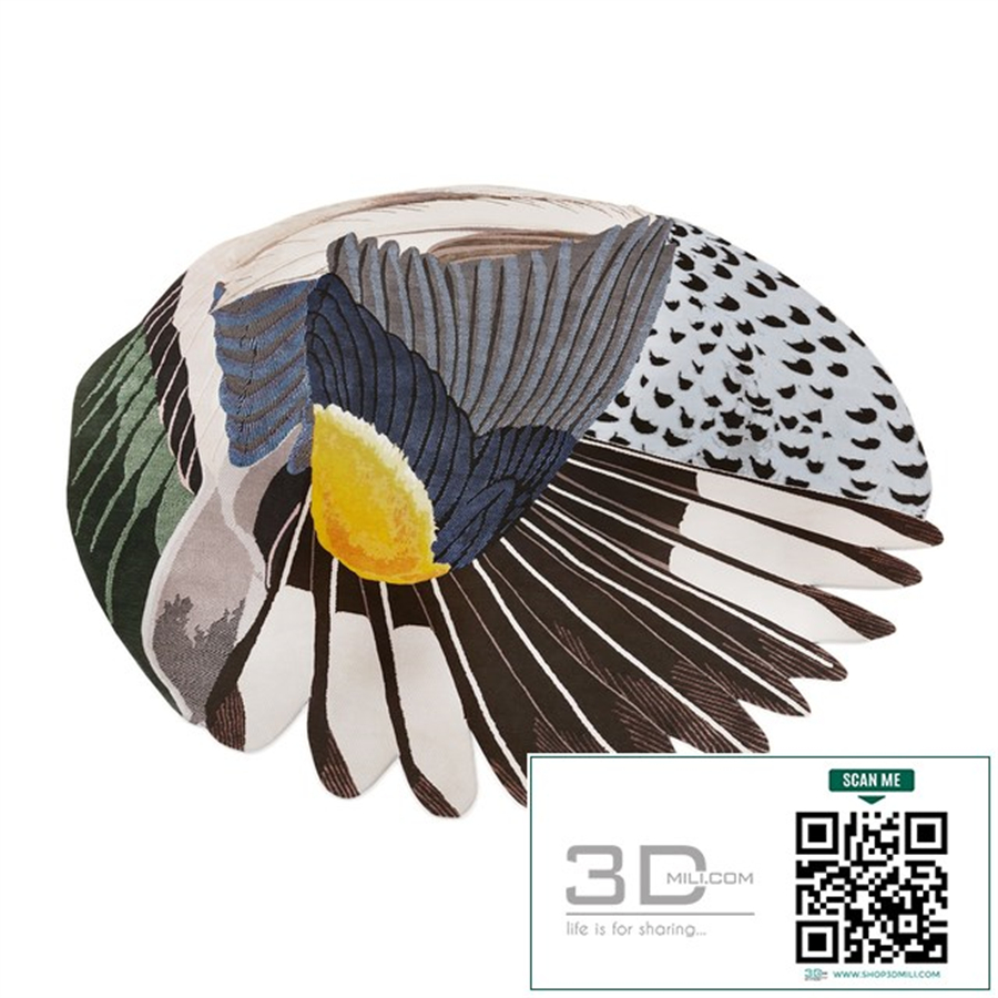 CC-Tapis Feathers Round Carpet