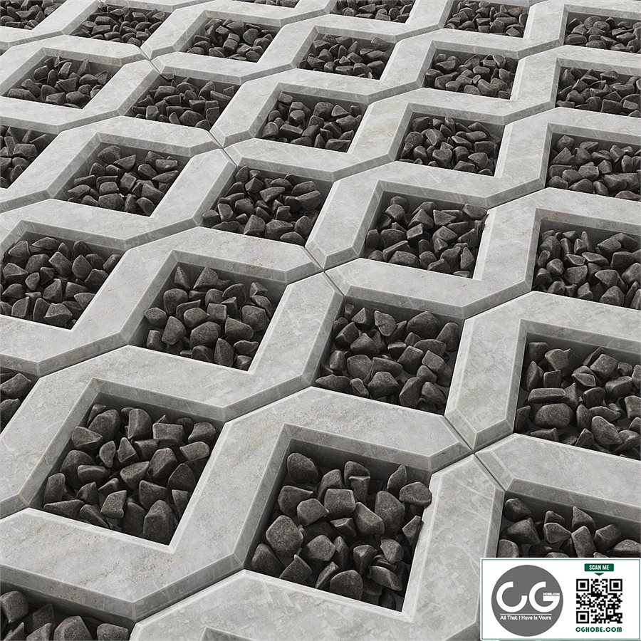 Eco Parking pebble / Eco parking with pebbles