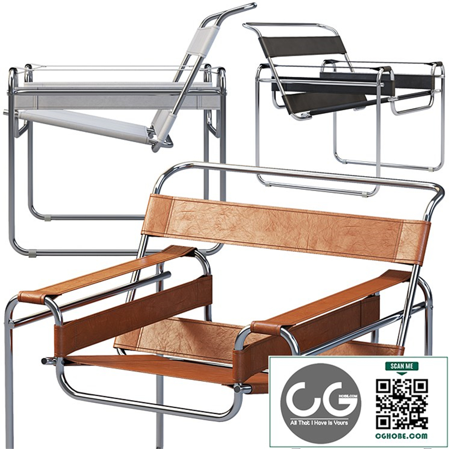 Wassily Chair by Marcel Breuer (4 colors)