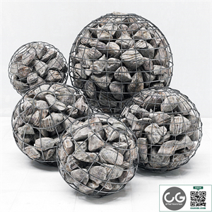 Gabion sphere rock stone / Gabion sphere from rocky stone