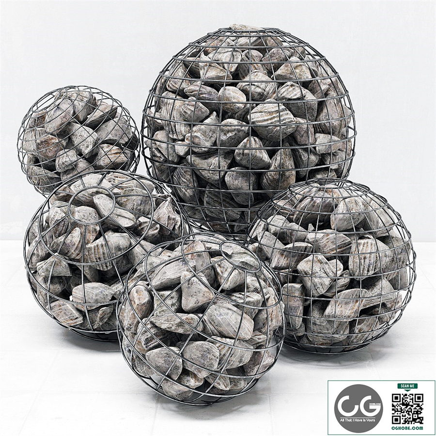 Gabion sphere rock stone / Gabion sphere from rocky stone