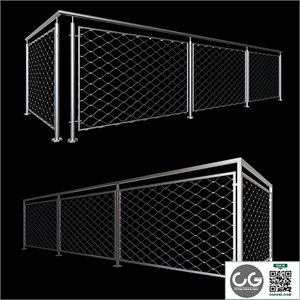 Railing, mesh stainless steel cable