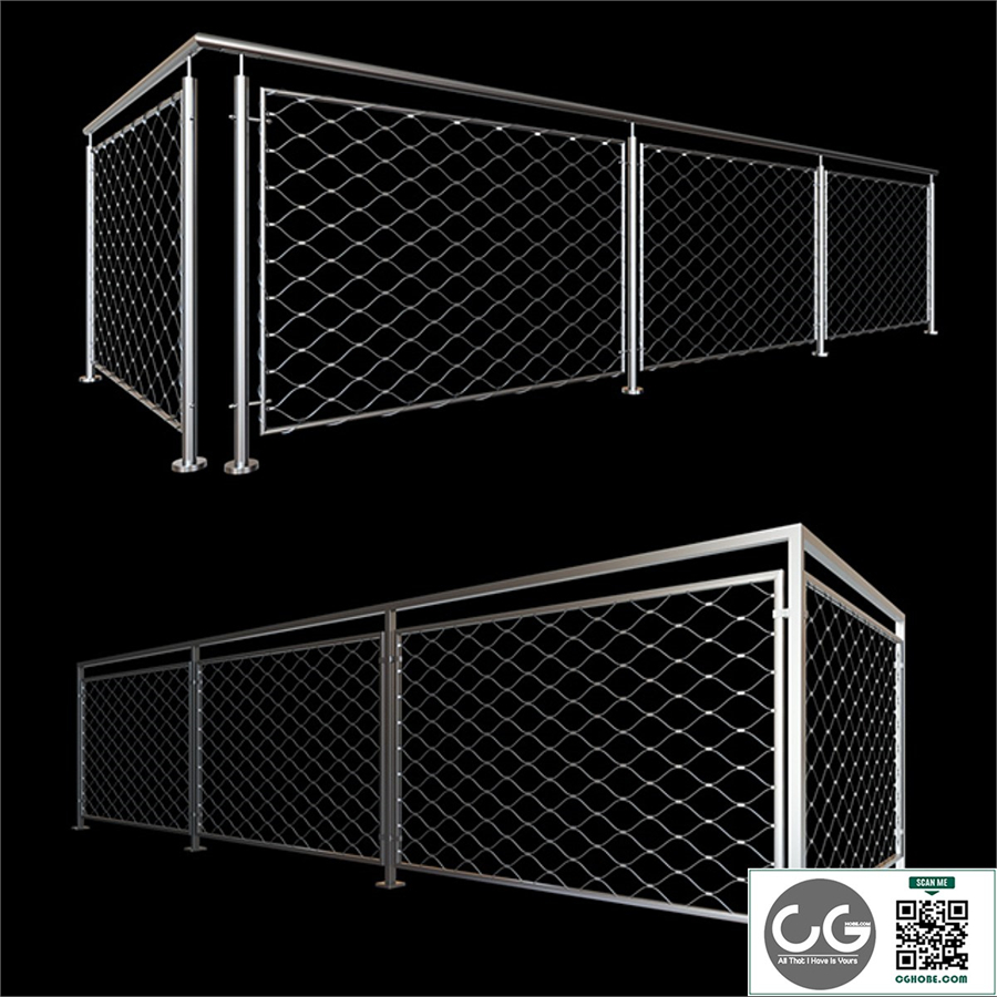 Railing, mesh stainless steel cable