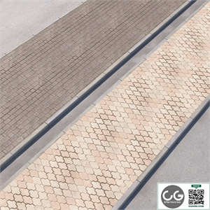2 sidewalk options with road set_12