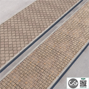 2 sidewalk options with road set_13