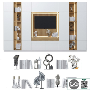 Cabinet with TV area 6