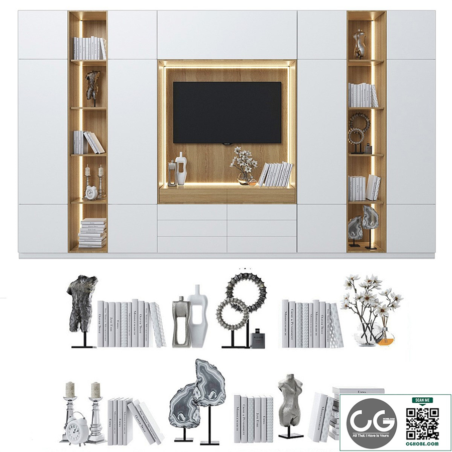 Cabinet with TV area 6