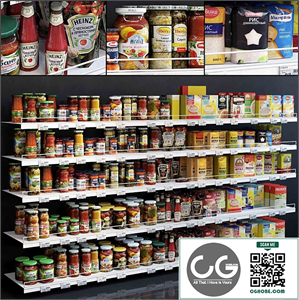 Showcase 005. Canned food, cereals, flour