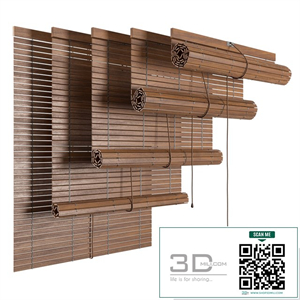 Wood roller blind
