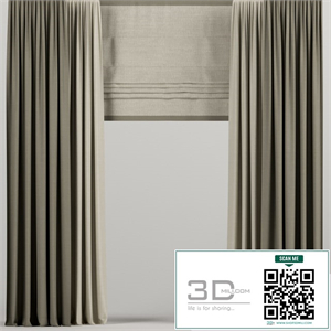 Brown Roman Curtains.