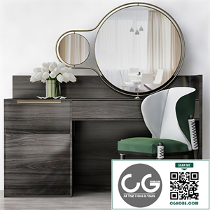 Toilet table Furniture - Consoles - Outfit Laurameroni (low poly)