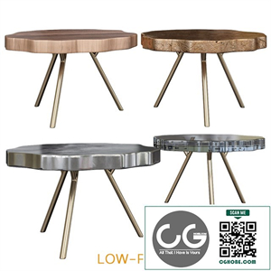Trio Petrified Coffee Table