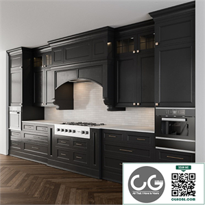 Classic kitchen dark