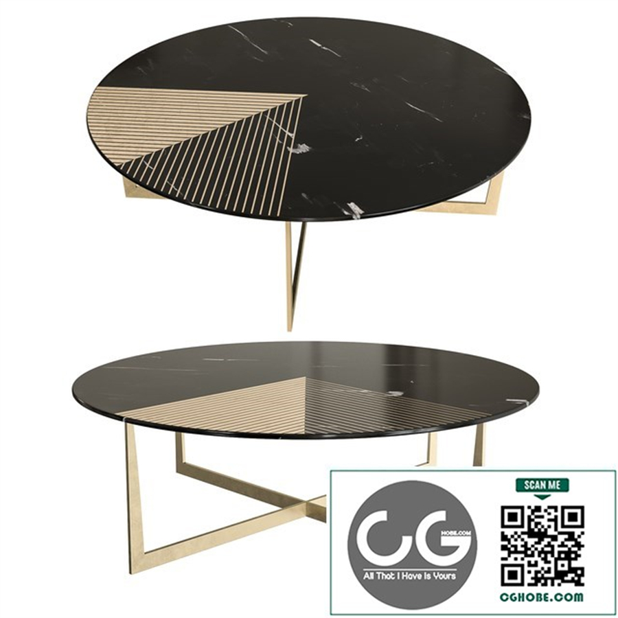 Alex Mint Gold Radius Coffee Tables