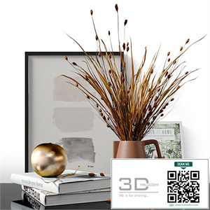 Decorative set with dried Bell Grass and Splinter Grass