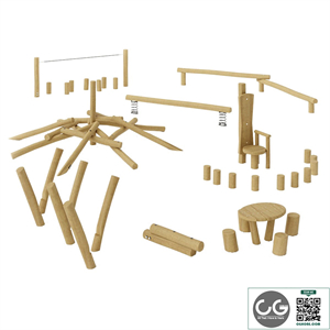 KOMPAN. EQUIPMENT FROM LOGS