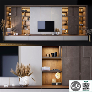 Furniture for TV zones with decor