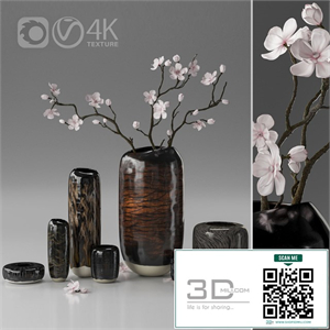 Ceramic vase decor set