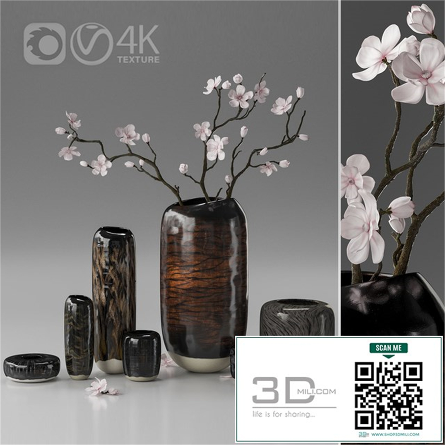 Ceramic vase decor set