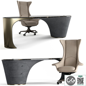 Visionnaire Planet armchair Jet desk