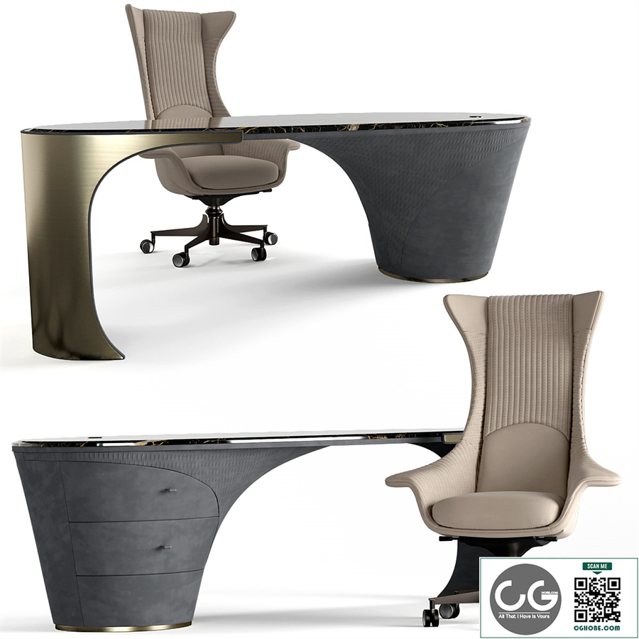 Visionnaire Planet armchair Jet desk