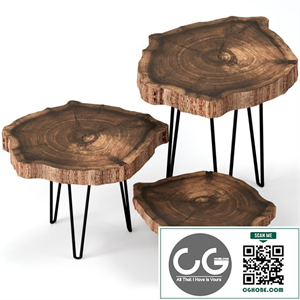 Slab coffee tables.