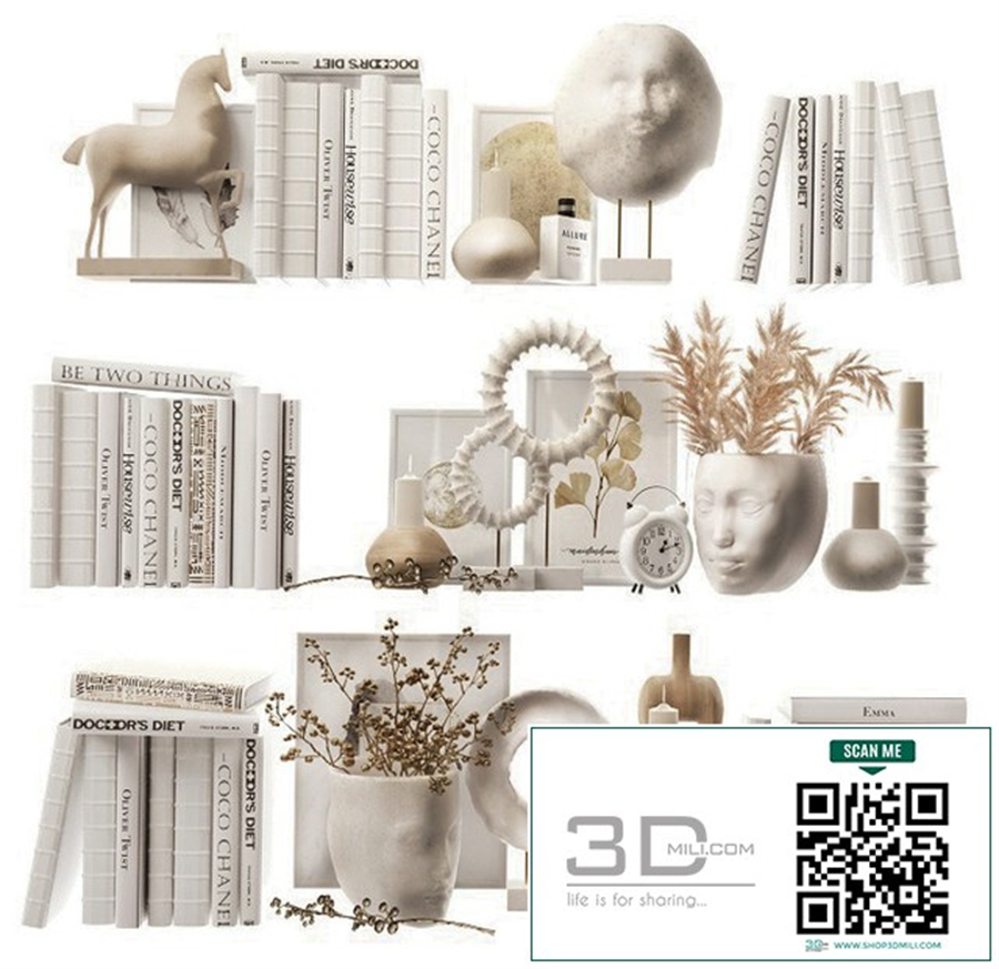 Decorative set for filling shelves 4